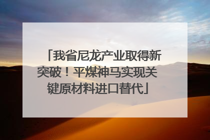 我省尼龙产业取得新突破！平煤神马实现关键原材料进口替代