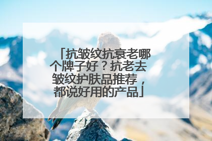 抗皱纹抗衰老哪个牌子好？抗老去皱纹护肤品推荐，都说好用的产品