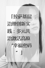 拉萨基层治理创新实践：多元共治激活高原“幸福密码”