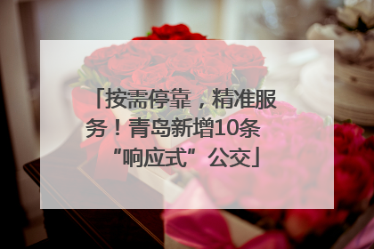 按需停靠，精准服务！青岛新增10条“响应式”公交