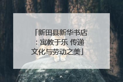 新田县新华书店：寓教于乐 传递文化与劳动之美