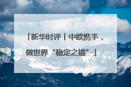新华时评丨中欧携手，做世界“稳定之锚”