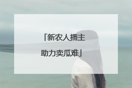 新农人播主 助力卖瓜难