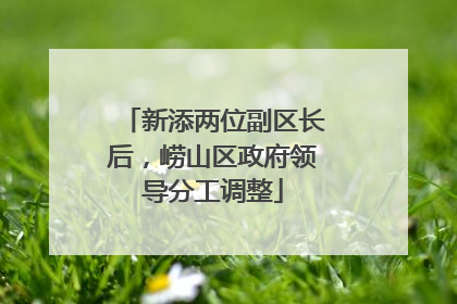 新添两位副区长后，崂山区政府领导分工调整