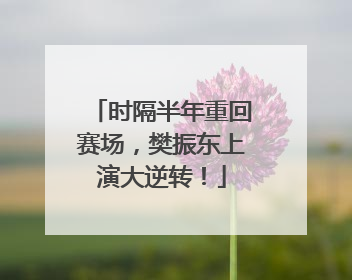 时隔半年重回赛场，樊振东上演大逆转！