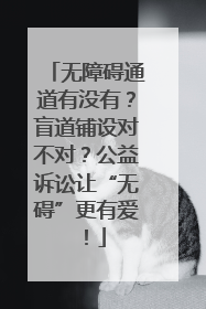无障碍通道有没有？盲道铺设对不对？公益诉讼让“无碍”更有爱！