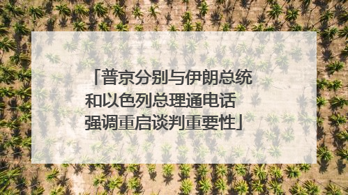 普京分别与伊朗总统和以色列总理通电话 强调重启谈判重要性