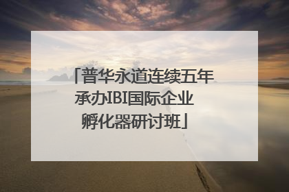 普华永道连续五年承办IBI国际企业孵化器研讨班