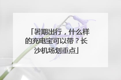 暑期出行，什么样的充电宝可以带？长沙机场划重点
