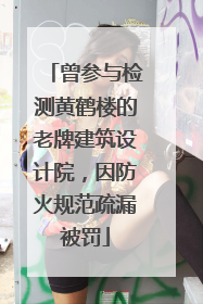曾参与检测黄鹤楼的老牌建筑设计院，因防火规范疏漏被罚