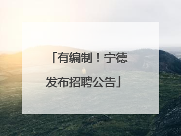 有编制！宁德发布招聘公告