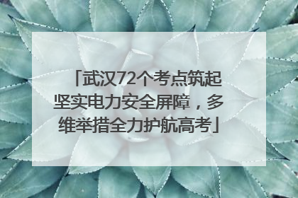 武汉72个考点筑起坚实电力安全屏障，多维举措全力护航高考