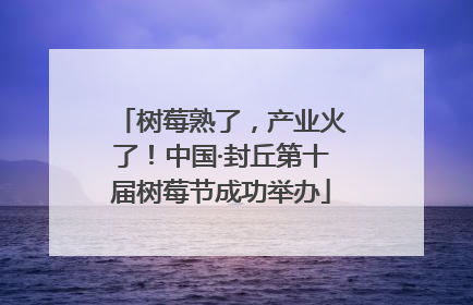 树莓熟了，产业火了！中国·封丘第十届树莓节成功举办