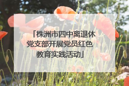 株洲市四中离退休党支部开展党员红色教育实践活动