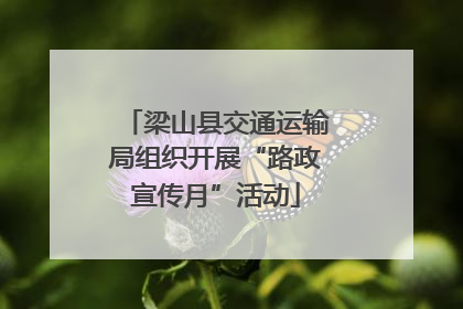梁山县交通运输局组织开展“路政宣传月”活动