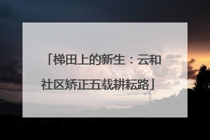 梯田上的新生：云和社区矫正五载耕耘路