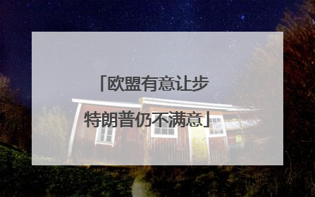 欧盟有意让步 特朗普仍不满意
