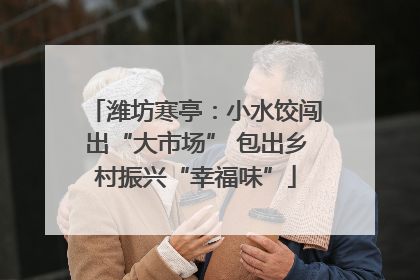 潍坊寒亭：小水饺闯出“大市场” 包出乡村振兴“幸福味”