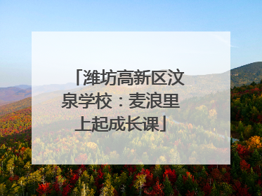 潍坊高新区汶泉学校：麦浪里上起成长课