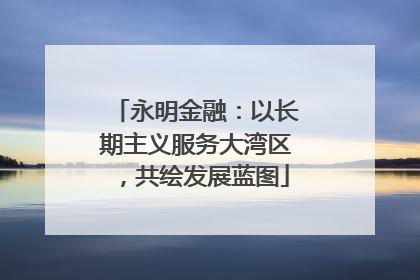 永明金融：以长期主义服务大湾区，共绘发展蓝图