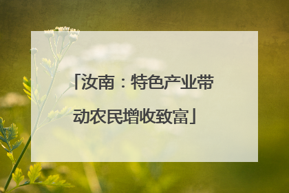 汝南：特色产业带动农民增收致富