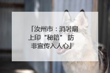 汝州市：消暑扇上印“秘籍” 防非宣传入人心