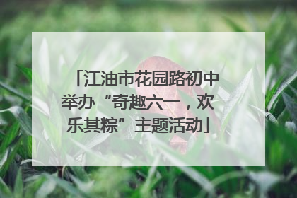 江油市花园路初中举办“奇趣六一，欢乐其粽”主题活动