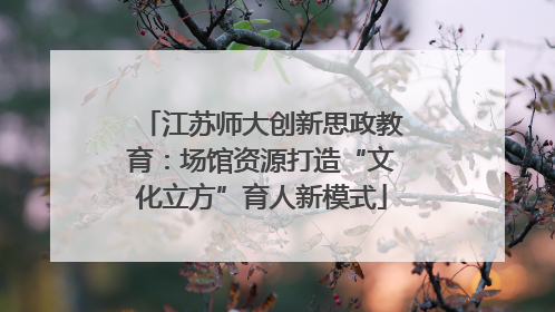 江苏师大创新思政教育：场馆资源打造“文化立方”育人新模式