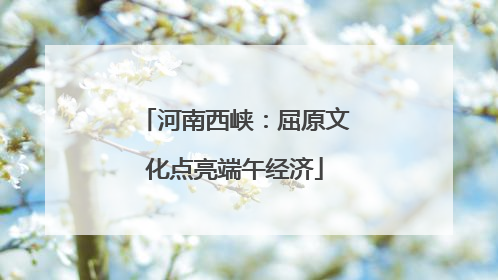 河南西峡：屈原文化点亮端午经济