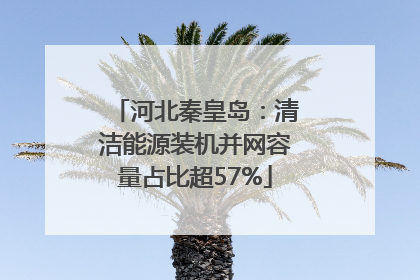 河北秦皇岛：清洁能源装机并网容量占比超57%