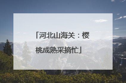 河北山海关：樱桃成熟采摘忙