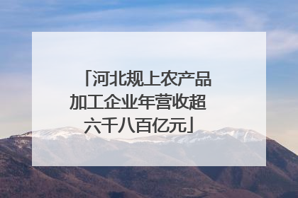 河北规上农产品加工企业年营收超六千八百亿元