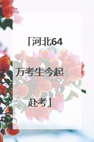 河北64万考生今起赴考