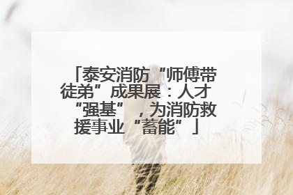 泰安消防“师傅带徒弟”成果展：人才“强基”，为消防救援事业“蓄能”
