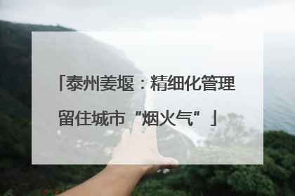 泰州姜堰：精细化管理留住城市“烟火气”