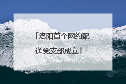 洛阳首个网约配送党支部成立
