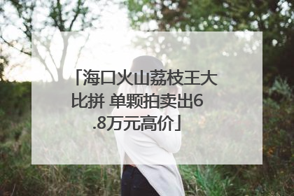 海口火山荔枝王大比拼 单颗拍卖出6.8万元高价