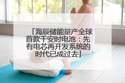 海辰储能量产全球首款千安时电池：先有电芯再开发系统的时代已成过去