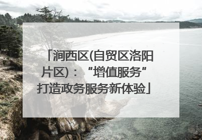 涧西区(自贸区洛阳片区)：“增值服务”打造政务服务新体验