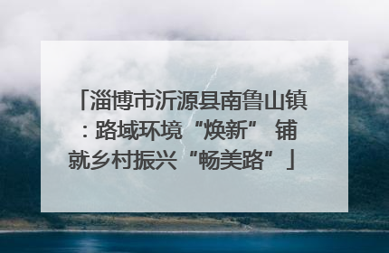 淄博市沂源县南鲁山镇：路域环境“焕新” 铺就乡村振兴“畅美路”