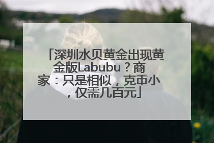 深圳水贝黄金出现黄金版Labubu？商家：只是相似，克重小，仅需几百元