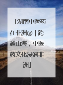 湖南中医药在非洲③｜跨越山海，中医药文化浸润非洲