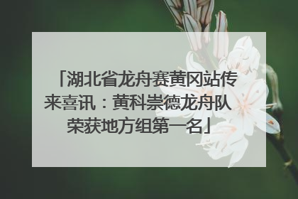 湖北省龙舟赛黄冈站传来喜讯：黄科崇德龙舟队荣获地方组第一名