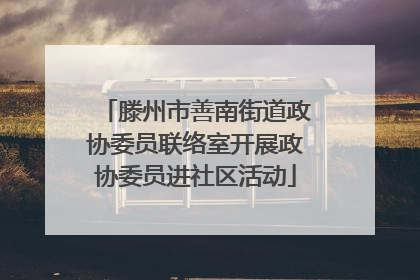 滕州市善南街道政协委员联络室开展政协委员进社区活动