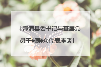 漳浦县委书记与基层党员干部群众代表座谈