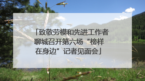 致敬劳模和先进工作者 聊城召开第六场“榜样在身边”记者见面会