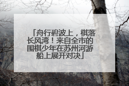 舟行碧波上，棋落长风湾！来自全市的围棋少年在苏州河游船上展开对决