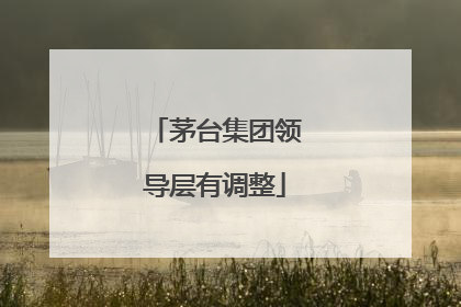 茅台集团领导层有调整