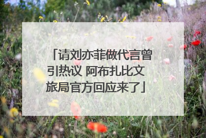 请刘亦菲做代言曾引热议 阿布扎比文旅局官方回应来了