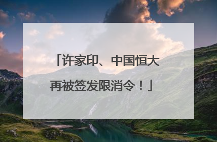 许家印、中国恒大再被签发限消令！
